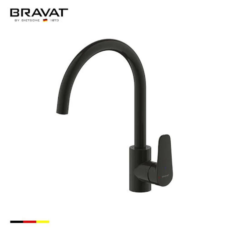BRAVAT “Source” Kitchen Sink Mixer (Matt Black)