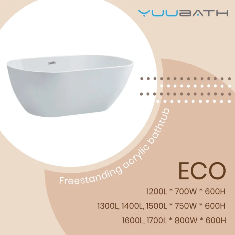 “ECO”  Free-standing Acrylic Bathtub