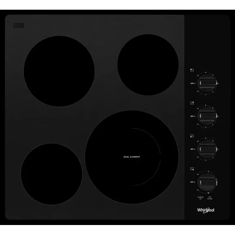 Whirlpool  WCE55US4HB 24 Inch Electric Cooktop