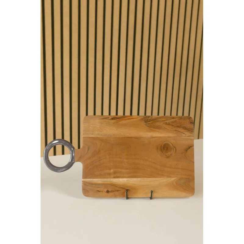 Wood Board with Enamel Handle – Large – Aubergine