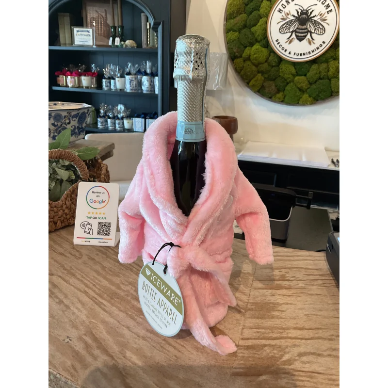 Wine Bottle Bathrobe – Pink