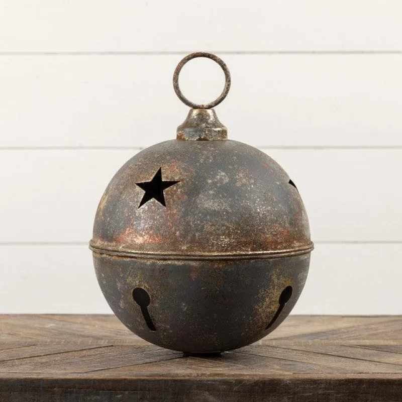 15.75″ Grey Star Sleigh Bell