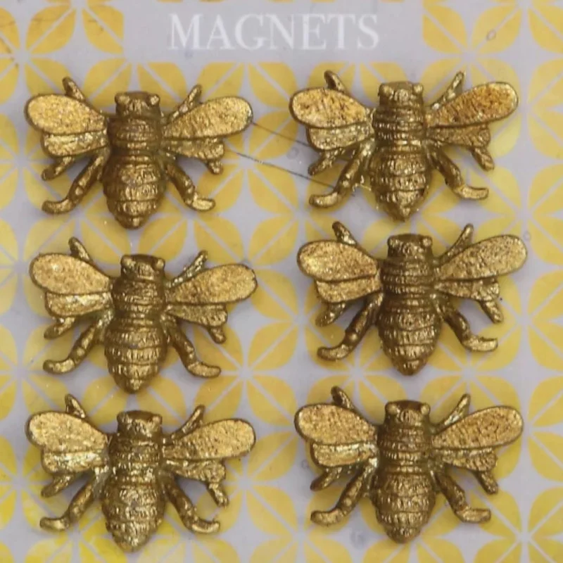 Pewter Bee Magnets – Set of 6