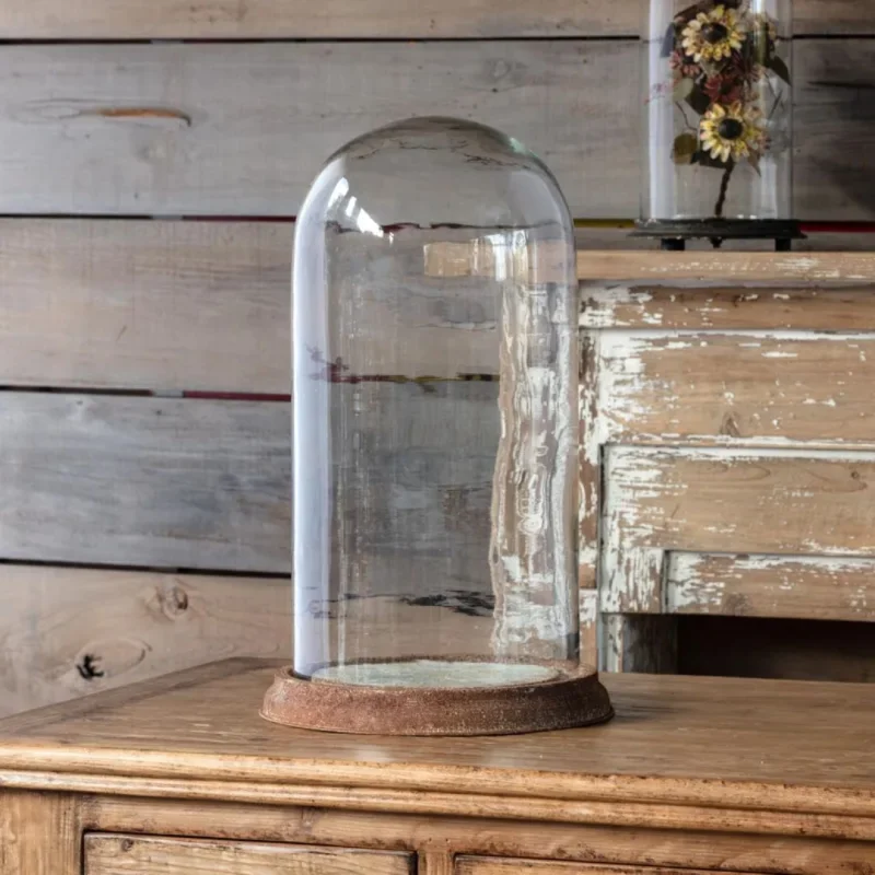 Estate Glass Dome with Weathered Base