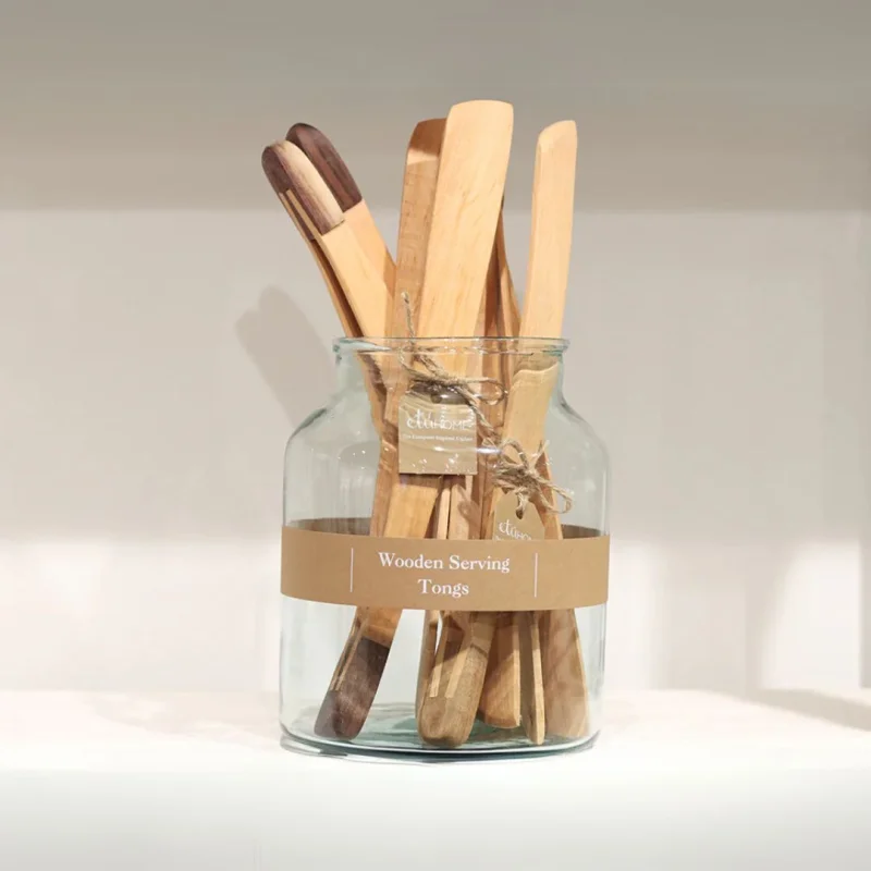 Walnut Wood BBQ Tongs