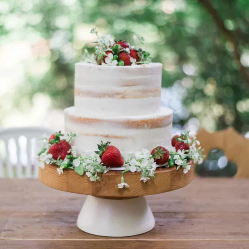 White Mod Block Cake Stand – Large