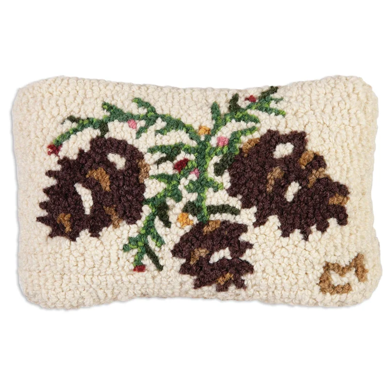 Winterberry Cones Pillow