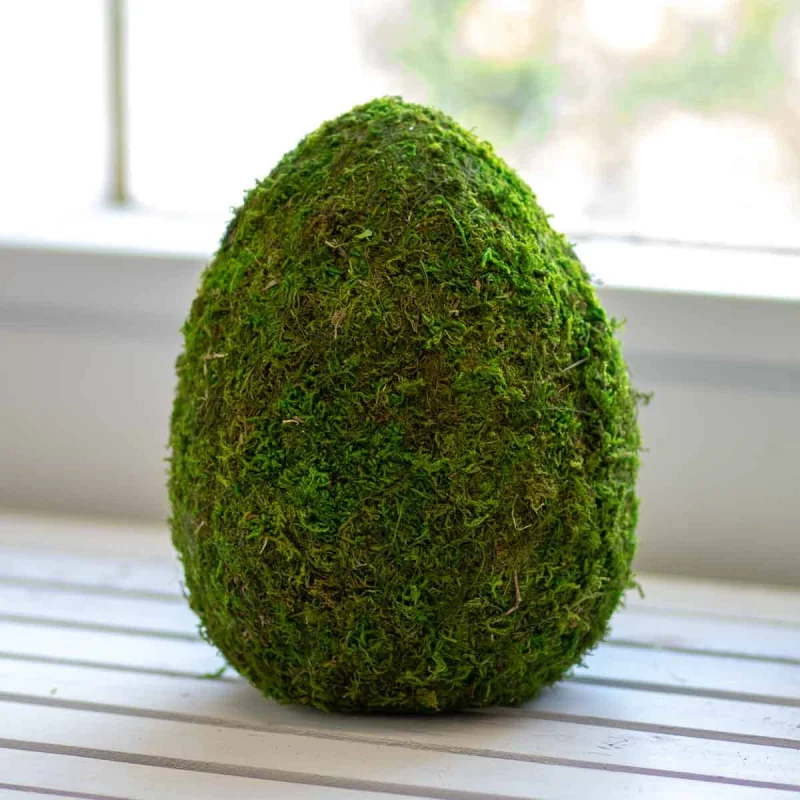 10″ Moss Green Easter Egg Decor