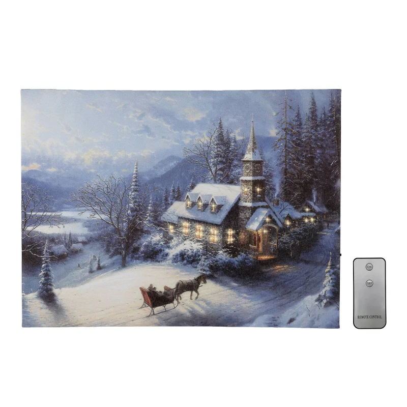 Winter Sleigh Ride Lighted Wall Art