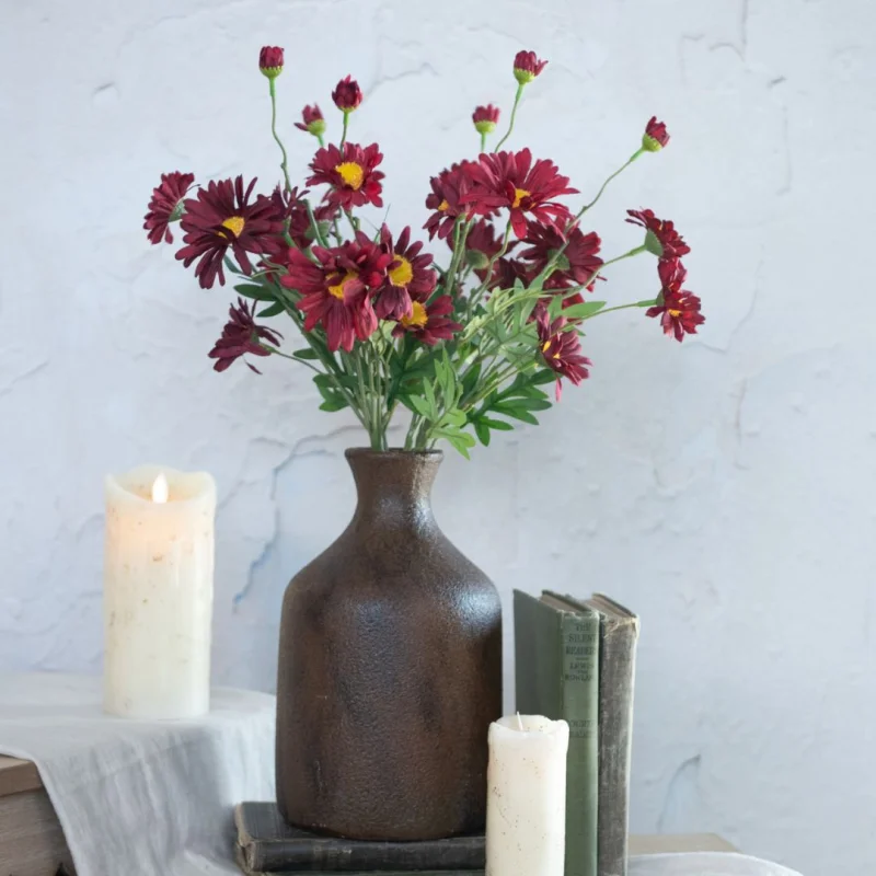 21″ Burgundy Daisy Spray