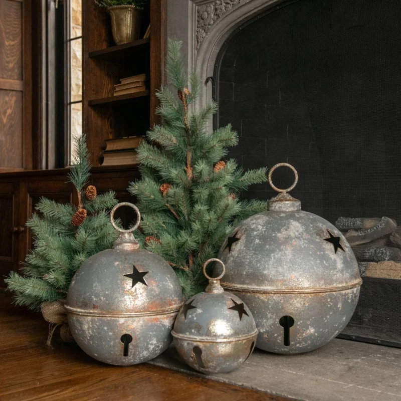 11.25″ Grey Star Sleigh Bell