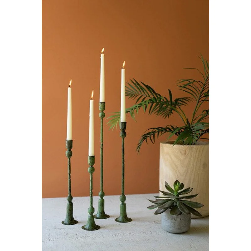 XS Green Iron Taper Candle