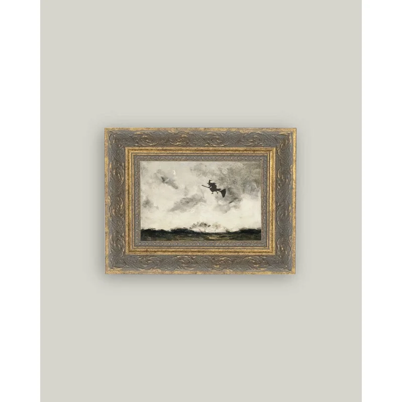 Witch Flying Through The Night Framed