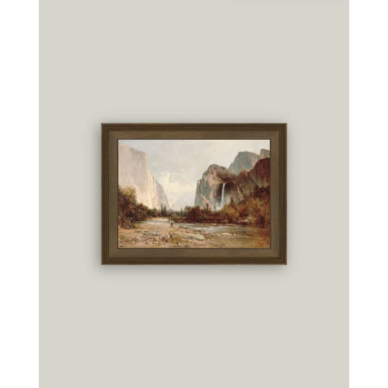 Yosemite, Bridal Veil Falls Framed Antique Art