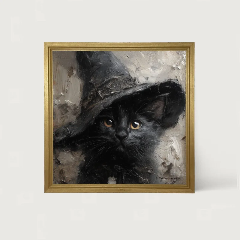 Witch Hat Black Cat Black