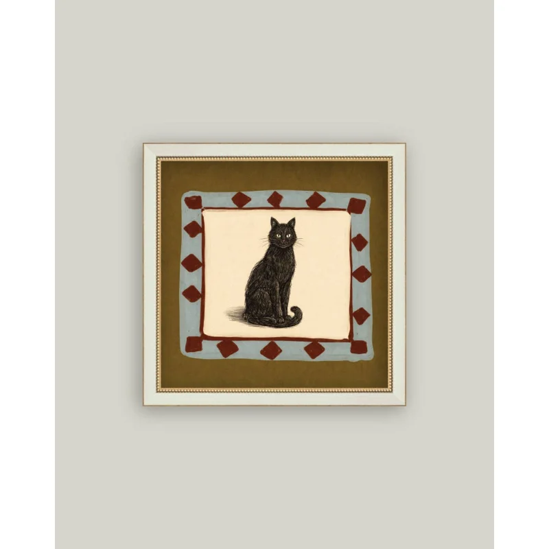 Watchful Black Cat