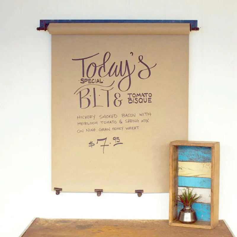 35″ Hanging Note Roll with Brass Clips