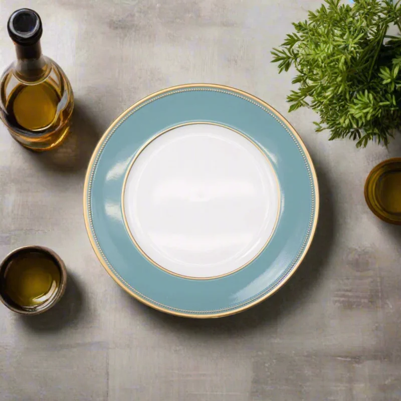 13″ Bradford Charger Plate  Blue & Gold